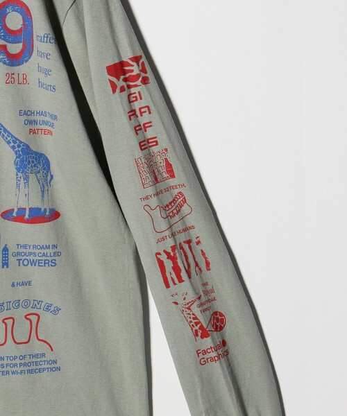 Steven Alan(スティーブンアラン)の「<Factual Graphics> GIRAFFE LS/Tシャツ(Tシャツ/カットソー・メンズ・グレー系・L/XL)」の6枚目の写真