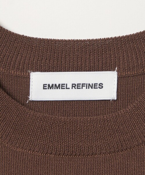 EMMEL REFINES(エメルリファインズ)の「<EMMEL REFINES>EM ムネフリル ショートスリーブ ニット(ニット/セーター・レディース・ナチュラル/ライトブルー/ダークブラウン・FREE)」の5枚目の写真