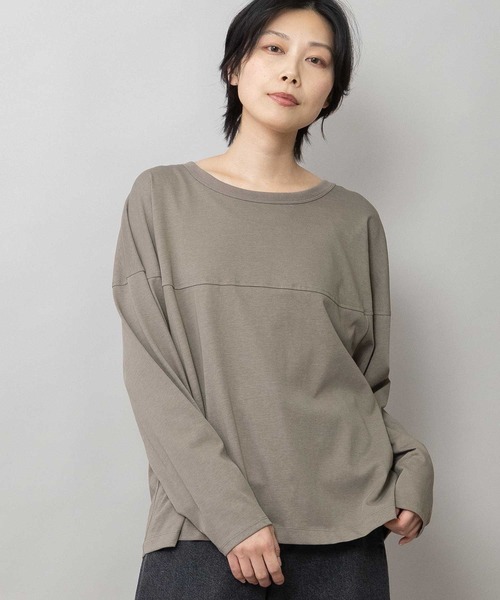 Munich(ミューニック)の「【接触冷感】【吸水速乾】ポコリンジャージ Tブラウス(Tシャツ/カットソー・レディース・ブラック/カーキ/ホワイト・FREE)」の8枚目の写真