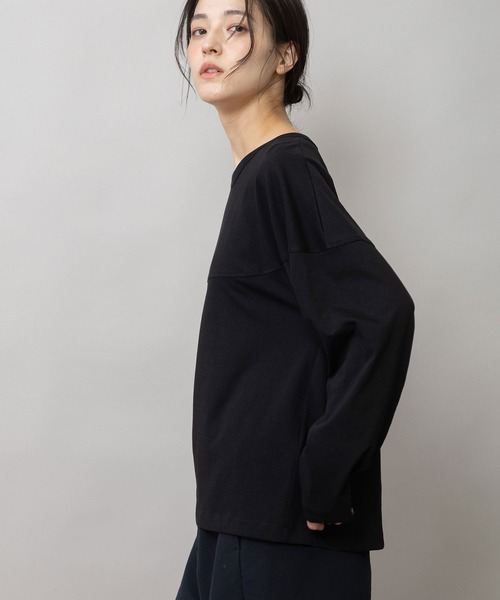 Munich(ミューニック)の「【接触冷感】【吸水速乾】ポコリンジャージ Tブラウス(Tシャツ/カットソー・レディース・ブラック/カーキ/ホワイト・FREE)」の13枚目の写真