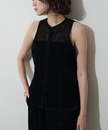 【Drawing Numbers】フロッキーラッセルメッシュジレ/セットアップ可