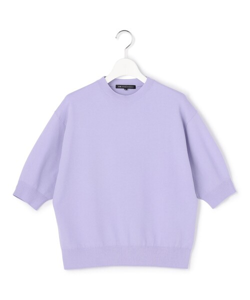23区 S(ニジュウサンクチイサイサイズ)の「セミマットフリゼ リラクシー ニット Tシャツ(ニット/セーター・レディース・ダークブラウン系/ネイビー系・32)」の20枚目の写真