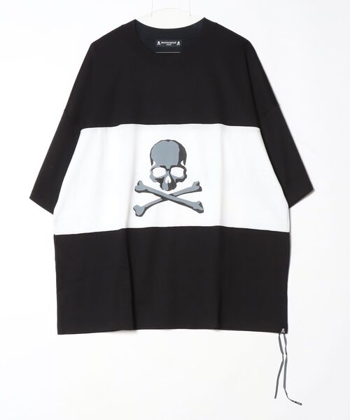mastermind JAPAN(マスターマインド)の「BOXY HORIZONTAL BLOCK TEE(Tシャツ/カットソー・メンズ・ブラック系その他/グレー系その他・XL)」の2枚目の写真