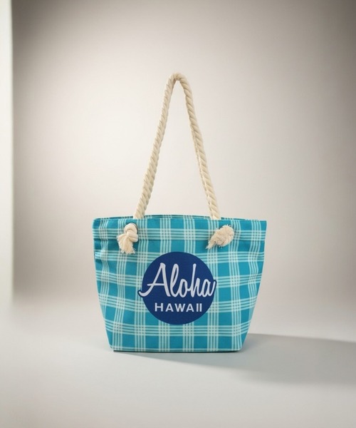 LOCALMOTION HAWAII(ローカルモーション ハワイ)の「ハワイ&リゾートパラカチェックトート(トートバッグ・レディース・レッド/グリーン/ブルー・ONE SIZE)」の4枚目の写真