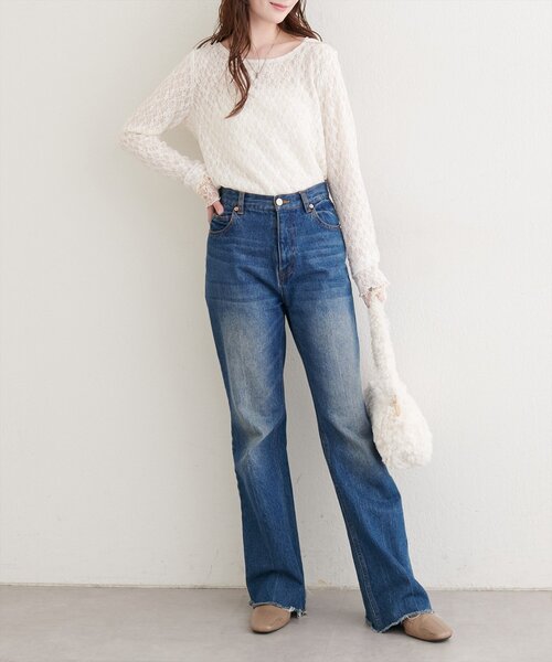 natural couture（ナチュラルクチュール）の「リバーシブルレーストップス（Tシャツ/カットソー・レディース・ブラウン/ピンク系その他/アイボリー/ブラック/チャコールグレー・FREE）」の9枚目の写真