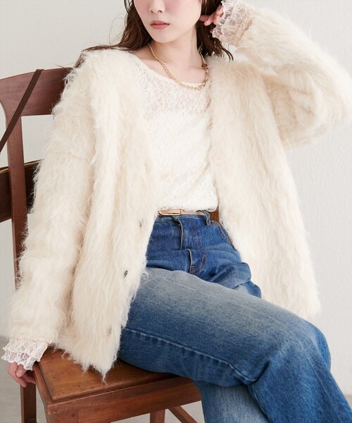 natural couture(ナチュラルクチュール)の「リバーシブルレーストップス(Tシャツ/カットソー・レディース・ブラウン/ピンク系その他/アイボリー/ブラック/チャコールグレー/グレー系その他/ブラウン系その他・FREE)」の14枚目の写真