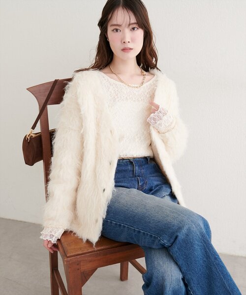 natural couture(ナチュラルクチュール)の「リバーシブルレーストップス(Tシャツ/カットソー・レディース・ブラウン/ピンク系その他/アイボリー/ブラック/チャコールグレー/グレー系その他/ブラウン系その他・FREE)」の15枚目の写真