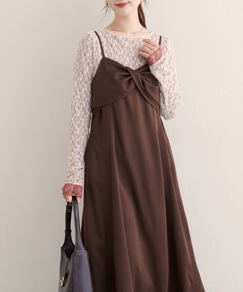 natural couture（ナチュラルクチュール）の「リバーシブルレーストップス（Tシャツ/カットソー・レディース・ブラウン/ピンク系その他/アイボリー/ブラック/チャコールグレー・FREE）」の19枚目の写真