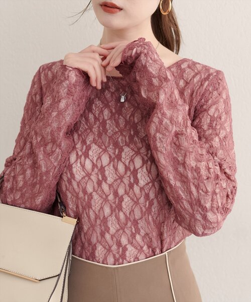 natural couture（ナチュラルクチュール）の「リバーシブルレーストップス（Tシャツ/カットソー・レディース・ブラウン/ピンク系その他/アイボリー/ブラック/チャコールグレー・FREE）」の16枚目の写真