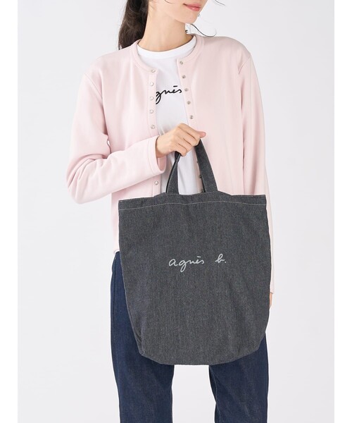 agnes b.(アニエスベー)の「デニム 2way トートバッグ "Paulette" YAS18A-01(トートバッグ・レディース・グレー・FREE)」の7枚目の写真