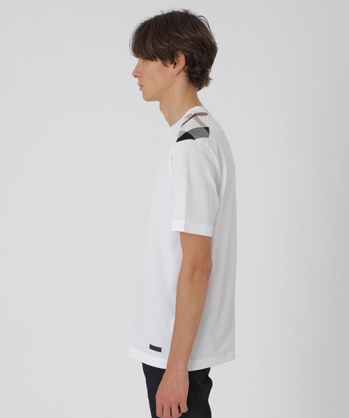 BLACK LABEL CRESTBRIDGE（ブラックレーベル・クレストブリッジ）の「ハイゲージサッカーショルダーチェックTシャツ（Tシャツ/カットソー・メンズ・ブラック/ネイビー/オフホワイト・M/L/XL）」の19枚目の写真