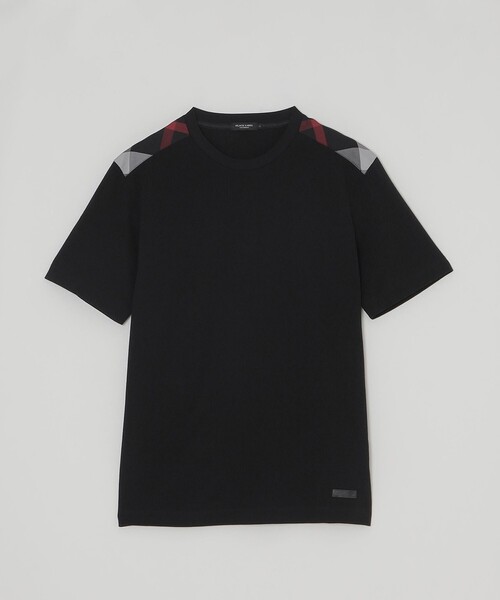 BLACK LABEL CRESTBRIDGE（ブラックレーベル・クレストブリッジ）の「ハイゲージサッカーショルダーチェックTシャツ（Tシャツ/カットソー・メンズ・ブラック/ネイビー/オフホワイト・M/L/XL）」の11枚目の写真