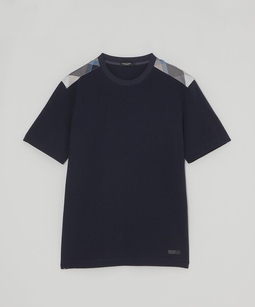 BLACK LABEL CRESTBRIDGE（ブラックレーベル・クレストブリッジ）の「ハイゲージサッカーショルダーチェックTシャツ（Tシャツ/カットソー・メンズ・ブラック/ネイビー/オフホワイト・M/L/XL）」の17枚目の写真