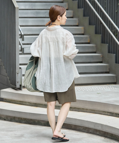 IENA(イエナ)の「《撥水/UVカット/セットアップ対応》撥水UVプロテクト ハーフパンツ(その他パンツ・レディース・ブラック/カーキ・36/38)」の3枚目の写真