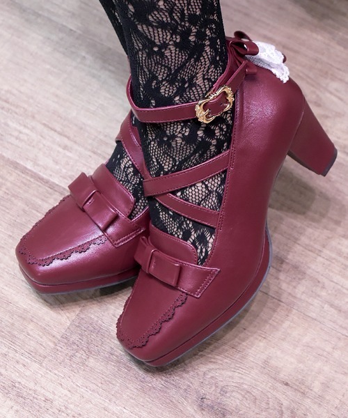 axes femme POETIQUE(アクシーズファムポエティック)の「バックフリルリボンローファー(パンプス・レディース・ブラウン/ブラック/ワイン・MEDIUM/LARGE)」の3枚目の写真