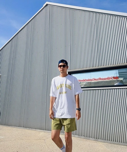 NOWLE(ノウル)の「【NOWLE】アーチカレッジロゴ半袖Tシャツ / レトロアメカジ シャディサイドグラフィック クラシックトップス(Tシャツ/カットソー・メンズ・チャコール/アッシュ・LARGE/X-LARGE/MEDIUM)」の16枚目の写真
