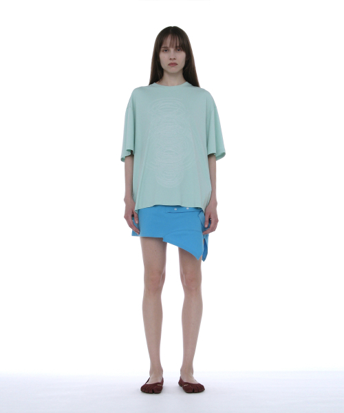 PARTIMENTO WOMEN(パルティメントウィメン)の「ジオメトリックパーツプリンテッドT_エメラルド(Tシャツ/カットソー・レディース・その他・OS)」の3枚目の写真