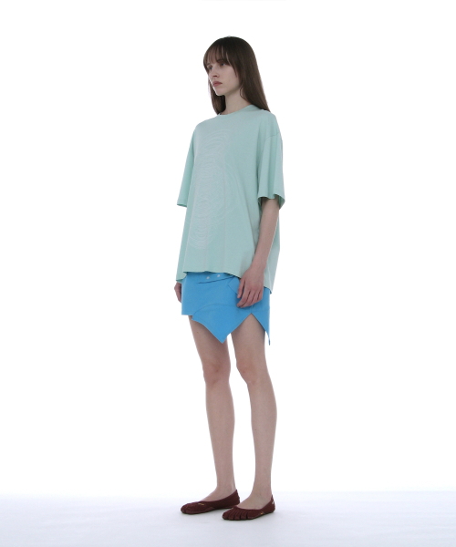 PARTIMENTO WOMEN(パルティメントウィメン)の「ジオメトリックパーツプリンテッドT_エメラルド(Tシャツ/カットソー・レディース・その他・OS)」の4枚目の写真