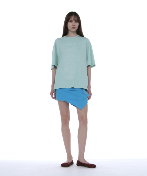 PARTIMENTO WOMEN(パルティメントウィメン)の「ジオメトリックパーツプリンテッドT_エメラルド(Tシャツ/カットソー・レディース・その他・OS)」の6枚目の写真