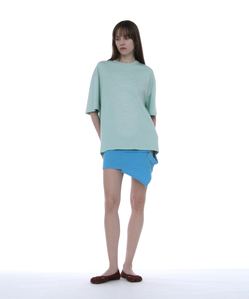 PARTIMENTO WOMEN(パルティメントウィメン)の「ジオメトリックパーツプリンテッドT_エメラルド(Tシャツ/カットソー・レディース・その他・OS)」の7枚目の写真