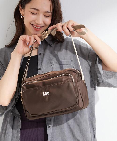 Lee(リー)の「【Lee別注/撥水】7ポケットショルダーバッグ(ショルダーバッグ・レディース・ブラウン系/アイボリー/ピンク系その他2/ブラック/グレー/ライトパープル/サックスブルー系7/ネイビー系5/ゴールド系7/ブラック系7・00)」の5枚目の写真