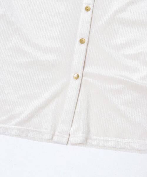URBAN RESEARCH ROSSO WOMEN(アーバンリサーチ ロッソ)の「シアーストライプベロアポロカットソー(Tシャツ/カットソー・レディース・ブラック/オフホワイト・FREE)」の15枚目の写真