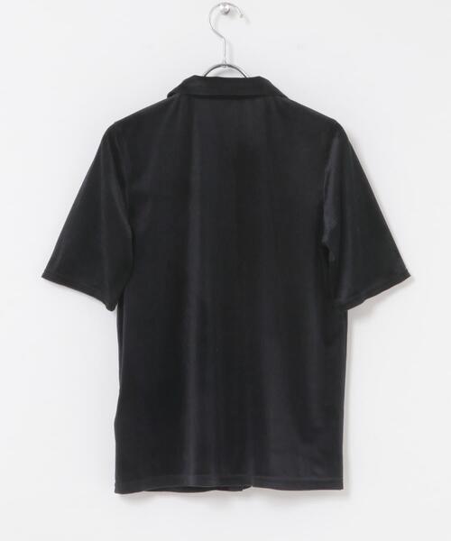 URBAN RESEARCH ROSSO WOMEN(アーバンリサーチ ロッソ)の「シアーストライプベロアポロカットソー(Tシャツ/カットソー・レディース・ブラック/オフホワイト・FREE)」の5枚目の写真