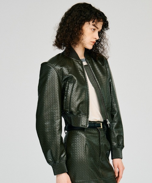 PRANK PROJECT(プランクプロジェクト)の「【2026Autumn Pre-Order】パディングショートシンセティックレザーブルゾン / Padded Short Synthetic Leather Blouson(ブルゾン・レディース・ブラック/ブラウン/カーキ・FREE)」の15枚目の写真