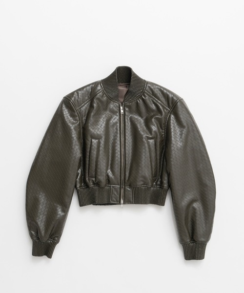 PRANK PROJECT(プランクプロジェクト)の「【2026Autumn Pre-Order】パディングショートシンセティックレザーブルゾン / Padded Short Synthetic Leather Blouson(ブルゾン・レディース・ブラック/ブラウン/カーキ・FREE)」の16枚目の写真