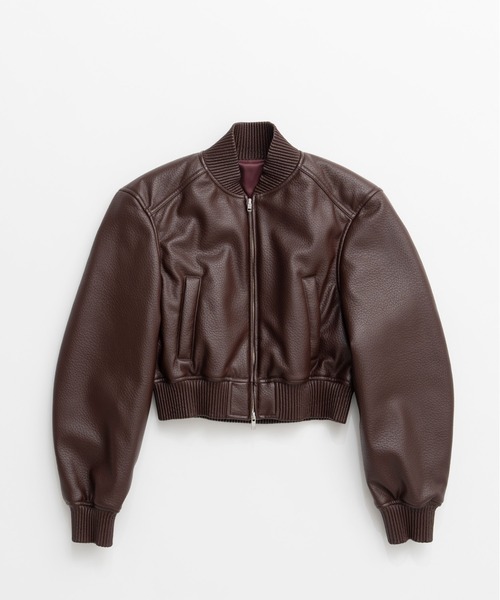 PRANK PROJECT(プランクプロジェクト)の「【2026Autumn Pre-Order】パディングショートシンセティックレザーブルゾン / Padded Short Synthetic Leather Blouson(ブルゾン・レディース・ブラック/ブラウン/カーキ・FREE)」の17枚目の写真