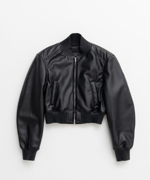 PRANK PROJECT(プランクプロジェクト)の「【2026Autumn Pre-Order】パディングショートシンセティックレザーブルゾン / Padded Short Synthetic Leather Blouson(ブルゾン・レディース・ブラック/ブラウン/カーキ・FREE)」の18枚目の写真
