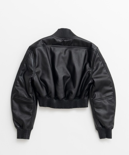 PRANK PROJECT(プランクプロジェクト)の「【2026Autumn Pre-Order】パディングショートシンセティックレザーブルゾン / Padded Short Synthetic Leather Blouson(ブルゾン・レディース・ブラック/ブラウン/カーキ・FREE)」の19枚目の写真