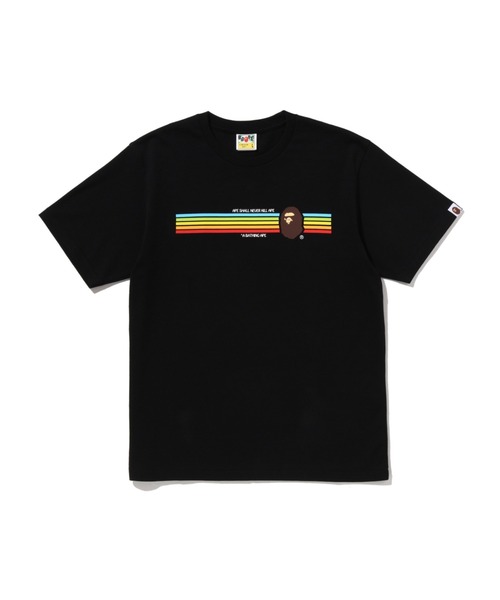 A BATHING APE(アベイシングエイプ)の「APE HEAD RAINBOW TEE(Tシャツ/カットソー・メンズ・ブルー/ブラック/ホワイト・XX-LARGE/X-LARGE/LARGE/MEDIUM/SMALL)」の3枚目の写真