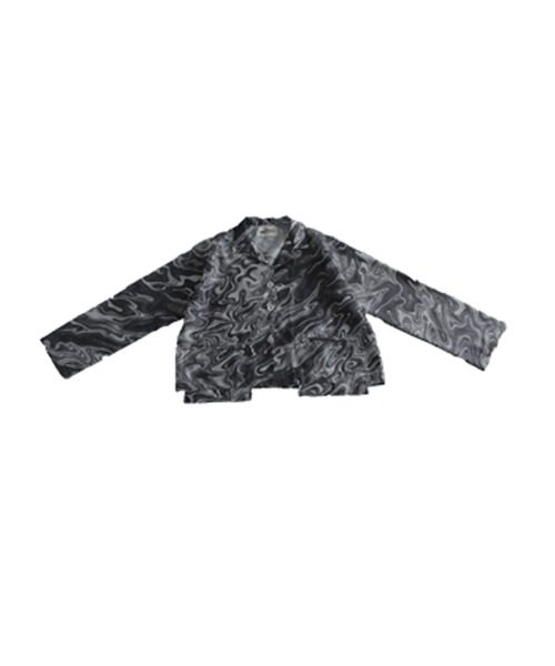 antiqua(アンティカ)の「マーブル柄 オープンカラー シャツジャケット(その他アウター・レディース・ブルー/ブラック・ONESIZE)」の14枚目の写真