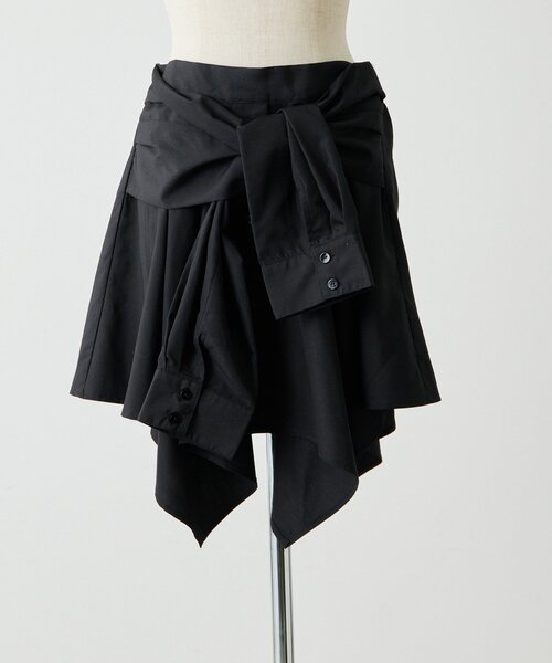 ear PAPILLONNER(イアパピヨネ)の「シャツ風レイヤードトップス【SUM1 STYLE】(シャツ/ブラウス・レディース・ブルー系その他/ブラック・FREE)」の9枚目の写真