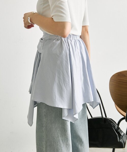 ear PAPILLONNER(イアパピヨネ)の「シャツ風レイヤードトップス【SUM1 STYLE】(シャツ/ブラウス・レディース・ブルー系その他/ブラック・FREE)」の22枚目の写真