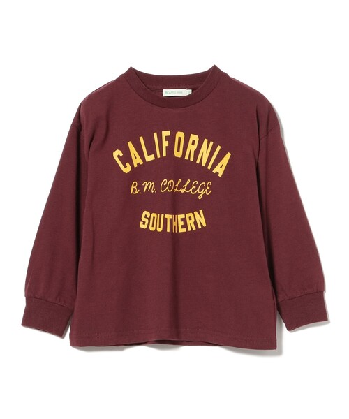 BEAMS mini（ビームスミニ）の「プリント バリエーション ロングTシャツ 2026FW（90～130cm）（Tシャツ/カットソー・キッズ・ワイン/ネイビー・90/110/100/120/130）」の2枚目の写真