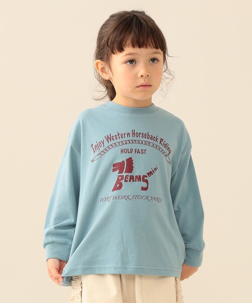 BEAMS mini（ビームスミニ）の「プリント バリエーション ロングTシャツ 2026FW（90～130cm）（Tシャツ/カットソー・キッズ・ワイン/ネイビー・90/110/100/120/130）」の3枚目の写真