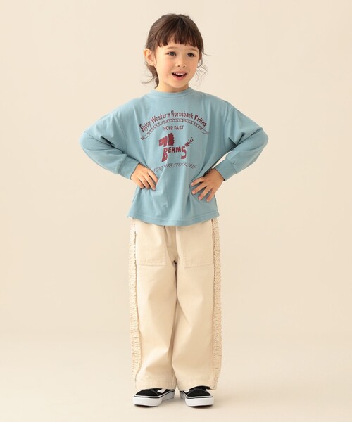 BEAMS mini（ビームスミニ）の「プリント バリエーション ロングTシャツ 2026FW（90～130cm）（Tシャツ/カットソー・キッズ・ワイン/ネイビー・90/110/100/120/130）」の4枚目の写真