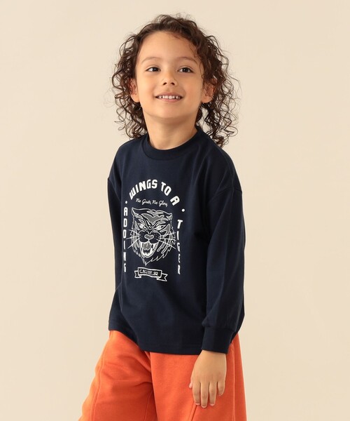 BEAMS mini（ビームスミニ）の「プリント バリエーション ロングTシャツ 2026FW（90～130cm）（Tシャツ/カットソー・キッズ・ワイン/ネイビー・90/110/100/120/130）」の5枚目の写真
