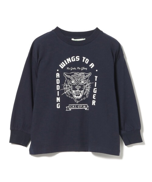 BEAMS mini（ビームスミニ）の「プリント バリエーション ロングTシャツ 2026FW（90～130cm）（Tシャツ/カットソー・キッズ・ワイン/ネイビー・90/110/100/120/130）」の8枚目の写真