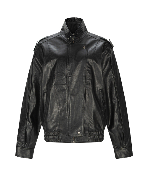 PLEASENOFOLLOW（プリーズノーフォロー）の「Gia Leather Bomber jacket (Black)（ブルゾン・レディース・その他・FREE）」の2枚目の写真