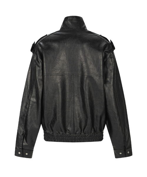 PLEASENOFOLLOW（プリーズノーフォロー）の「Gia Leather Bomber jacket (Black)（ブルゾン・レディース・その他・FREE）」の3枚目の写真