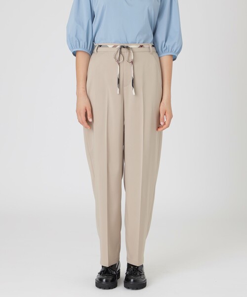 BLUE LABEL CRESTBRIDGE(ブルーレーベルクレストブリッジ)の「ダブルサテンカーブパンツ(その他パンツ・レディース・ブラック/ベージュ系その他2/ホワイト・36/38)」の3枚目の写真