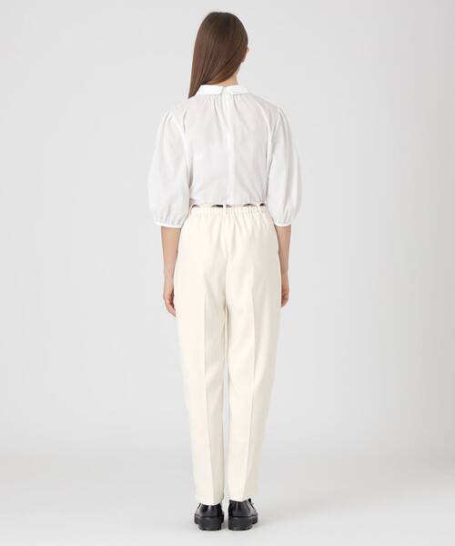 BLUE LABEL CRESTBRIDGE(ブルーレーベルクレストブリッジ)の「ダブルサテンカーブパンツ(その他パンツ・レディース・ブラック/ベージュ系その他2/ホワイト・36/38)」の6枚目の写真
