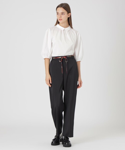 BLUE LABEL CRESTBRIDGE(ブルーレーベルクレストブリッジ)の「ダブルサテンカーブパンツ(その他パンツ・レディース・ブラック/ベージュ系その他2/ホワイト・36/38)」の11枚目の写真