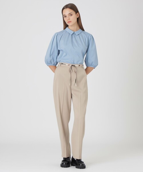 BLUE LABEL CRESTBRIDGE(ブルーレーベルクレストブリッジ)の「ダブルサテンカーブパンツ(その他パンツ・レディース・ブラック/ベージュ系その他2/ホワイト・36/38)」の18枚目の写真