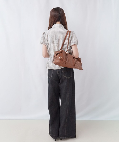archives(アルシーヴ)の「チェックランダムシャーリングシャツブラウス(シャツ/ブラウス・レディース・ベージュ/アイボリー/ブラック・MEDIUM)」の6枚目の写真
