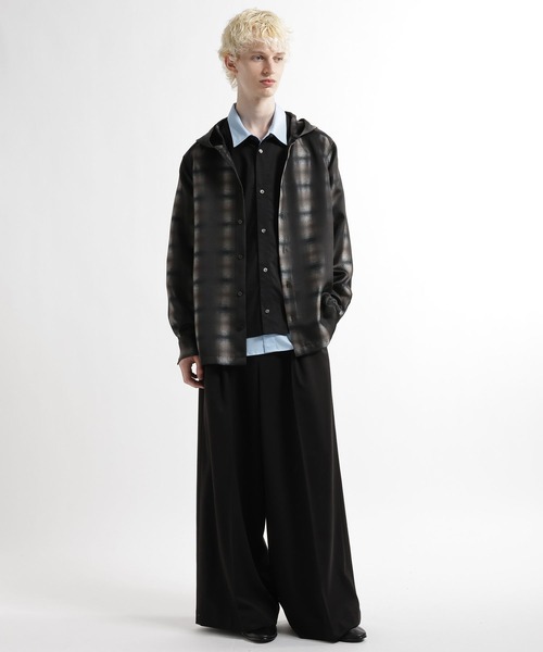 HARE(ハレ)の「【SET UP対応】ドレープワイドトラウザー(HARE)(スラックス・メンズ・ブラック/パープル・MEDIUM/SMALL)」の11枚目の写真
