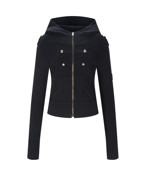 PLEASENOFOLLOW(プリーズノーフォロー)の「Nars Military Hoodie (Black)(パーカー・レディース・その他・FREE)」の2枚目の写真